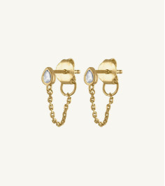 Crystal Push Pin Flat Back Earring